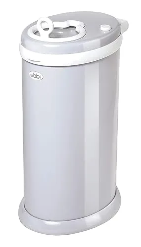 Ubbi Steel Odor Locking, No Special Bag Required, Money Saving, Awards-Winning, Modern Design Registry Must-Have Diaper Pail, Chrome