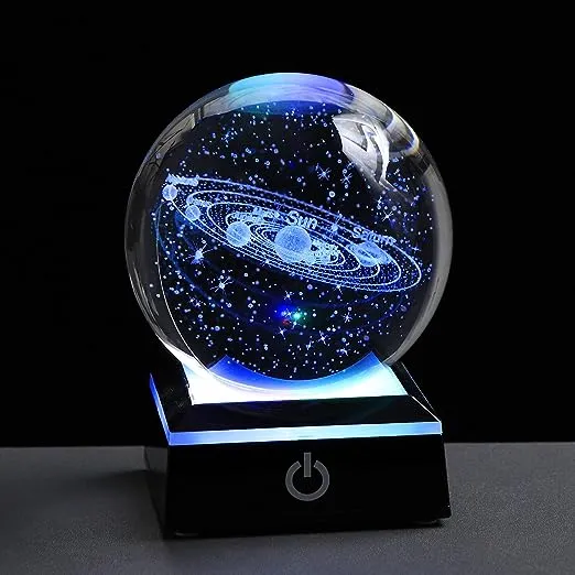 3D Moon Crystal Moon Ball LED Base Laser Engraved Glass Globe Home Decoration Crystal Moon Craft Sphere Ornament 8cm 201125 From Dou08, $11.67 | DHgate.Com