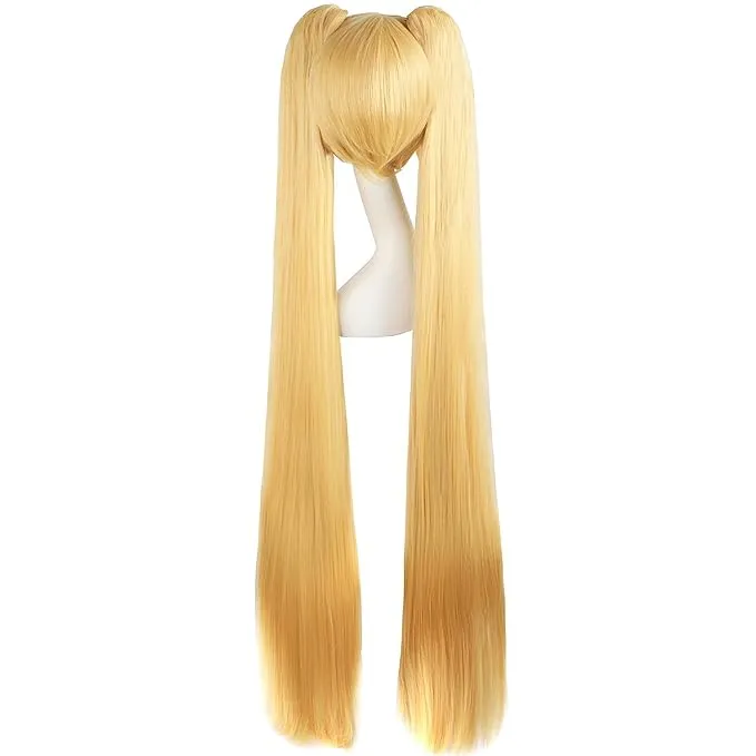 MapofBeauty Vocaloid Miku Blue 2 Ponytails Straight Long Party Costume Cosplay