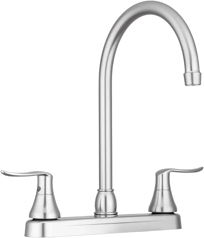 Elegant J-Spout RV Kitchen Faucet - Matte Black