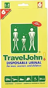 TravelJohn 66892 18-Pack Disposable Urinals Deluxe