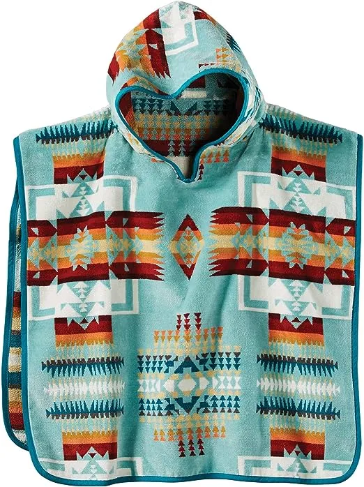 Pendleton - Chief Joseph Hooded Kids Towel - Aqua