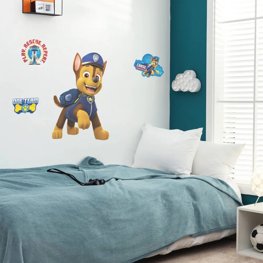 Wall Palz Nickelodeon Paw Patrol Wall Decal - 24" Chase Wall Stickers for Bedroom with 3D Augmented Reality Interaction - Paw Patrol Wall Decor