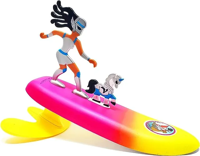 Surfer Dudes Legends & Surfer Pets Wave Powered Mini-Surfer, Pet and Surfboard Beach Toy - Voss Victoria and BulkenSurfer Dudes Legends & Surfer Pets Wave Powered…