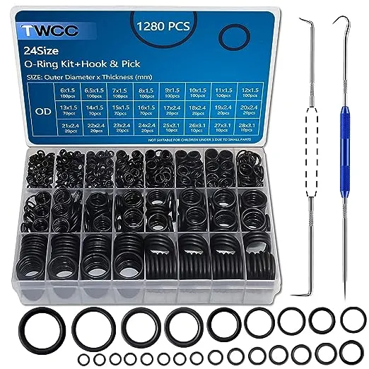 Universal Rubber O-Ring Washer Assortment Set Gasket Seal Kit 32 Sizes/1540 Pcs