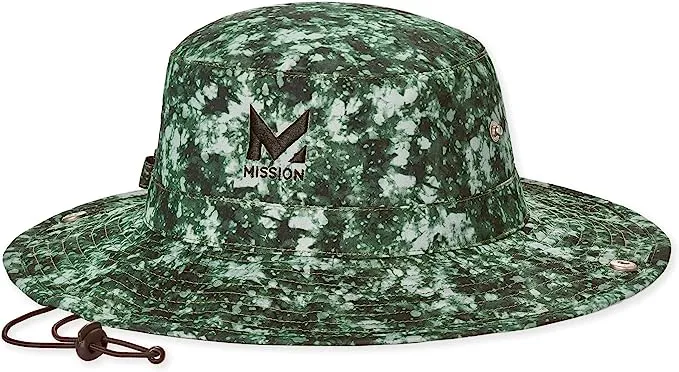 MISSION Cooling Bucket Hat, UPF 50, 3" Wide Brim Sun Hat - Cools When Wet, UPF 50