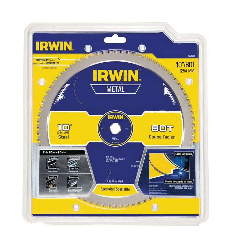 IRWIN 4925561 10&#034; 80T SAW BLADE 