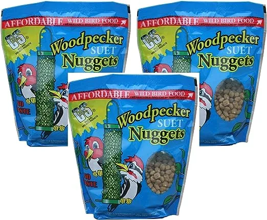 C and S Woodpecker Suet Nuggets (Pack of 3)