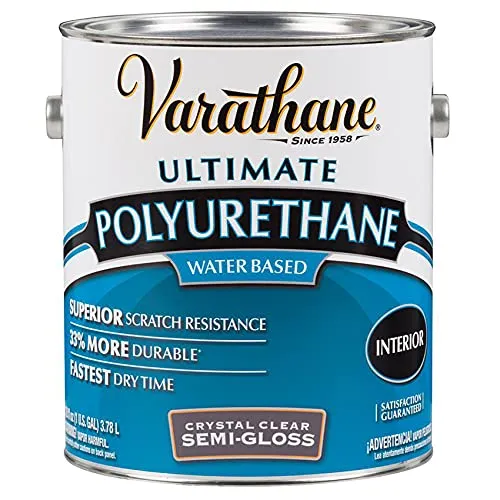 Rust-Oleum 1 Gal. Clear Semi-Gloss Varathane Water-Based Interior Polyurethane