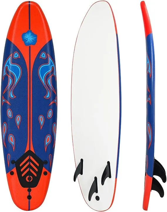 Giantex 6' Surfboard Surf Foamie Boards Surfing Beach Ocean Body Boarding