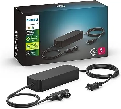 Philips Hue 100W Outdoor Power Supply, Weather Proof, Black