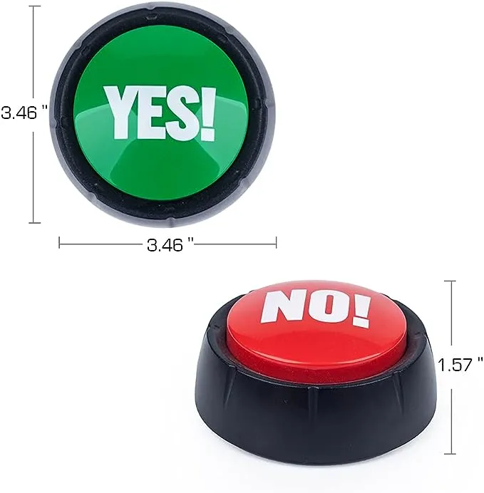 MyMealivos Set of 4, The NO, YES, Sorry and Maybe Buttons