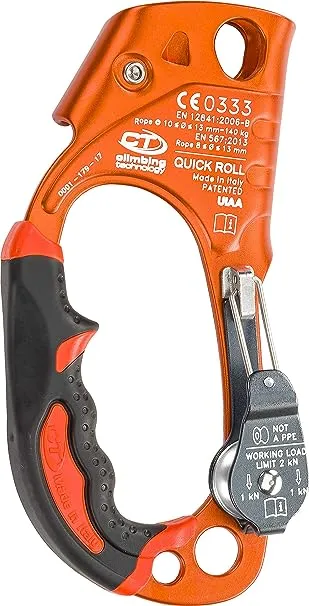 Climbing Technology Quick Roll Ascender, Right Hand, Orange