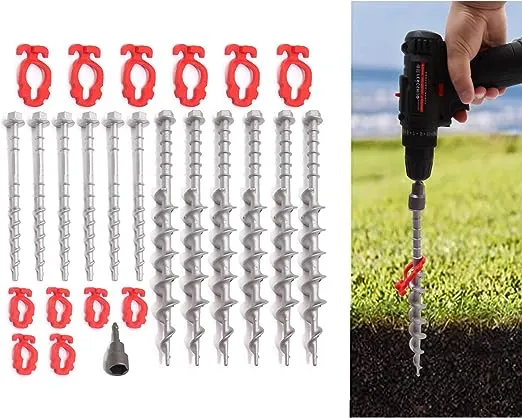 Ground Anchors Non-Rust Cast Aluminum Tent Stakes