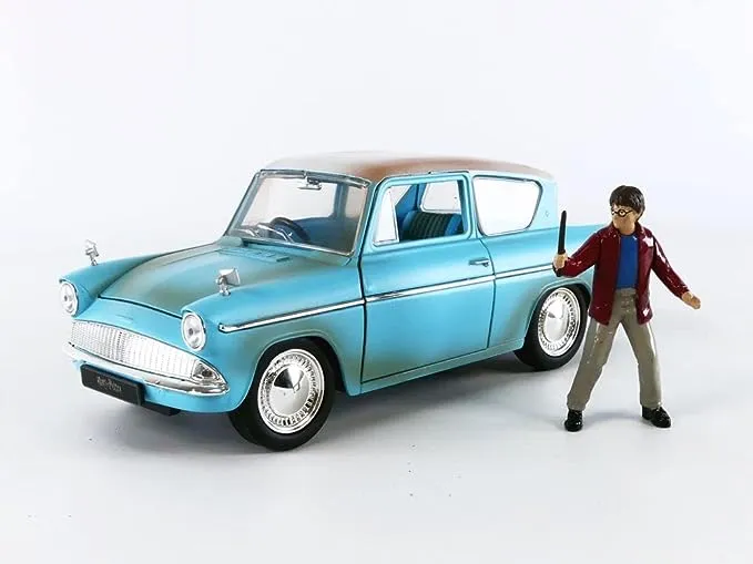 Jada Toys 1:24 Harry Potter and 1959 Ford Anglia Die-Cast Vehicle, Rusty Blue