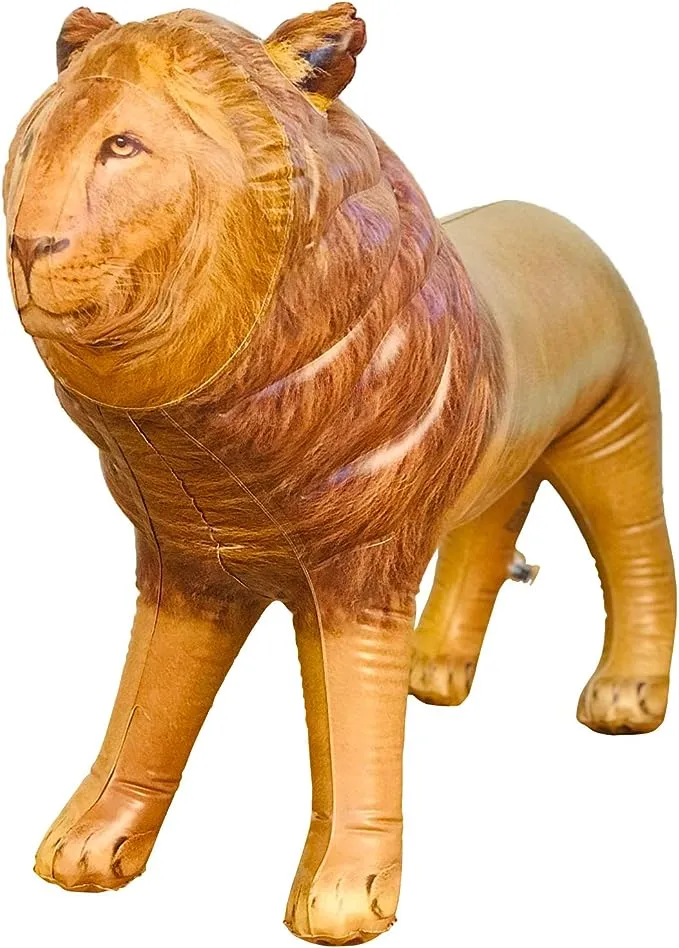 Jet Creations Inflatable male Lion with Mane Stuffed Animal, Standing - Ideal for Safari or Wildlife Theme Parties, Favors, and Decorations, Size 36