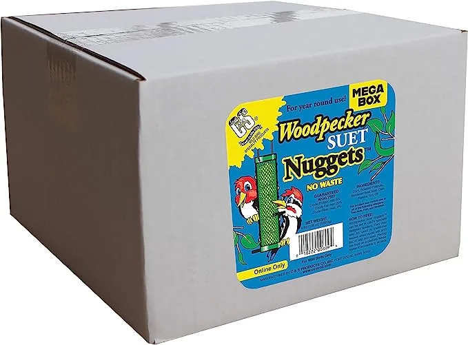 Wild Bird Woodpecker Suet Nuggets Mega Box, 8 Pounds