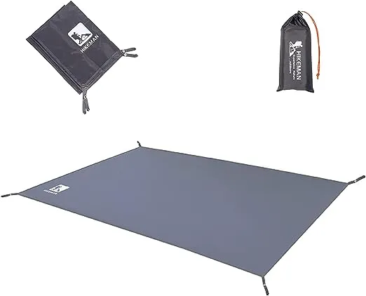 Outdoor Hiking Tarp - Waterproof Camping Tent Footprint - Grey 95&#034;X83&#034;