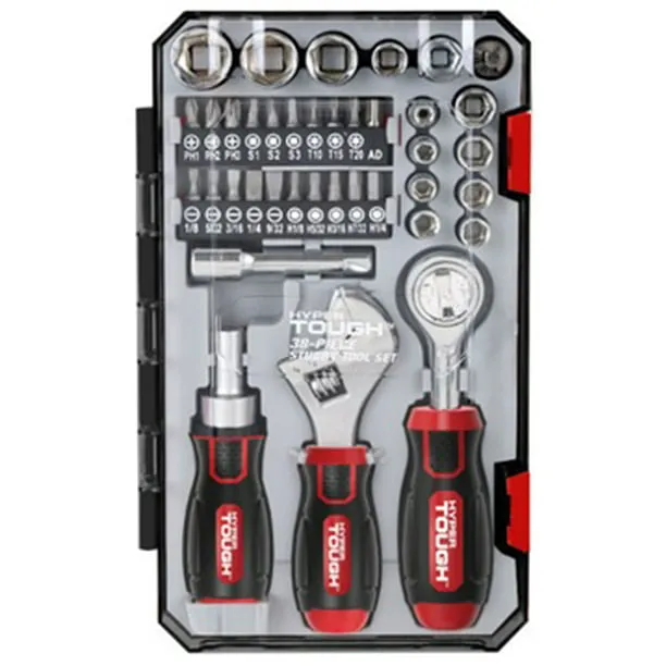 38 Piece Multi-Size Stubby Wrench and Socket Set