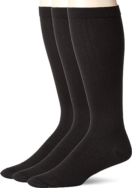 Dr. Scholl's Men's Big and Tall Graduated Compression Over the Calf Socks 3 Pack