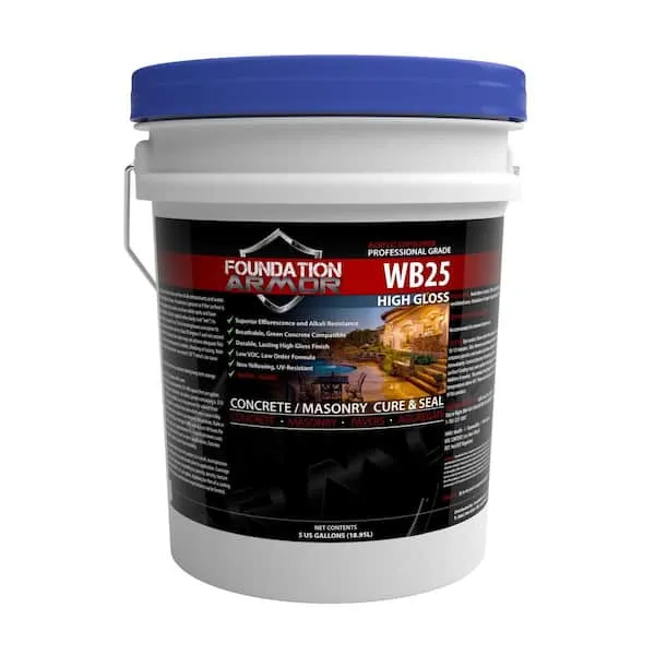 Foundation Armor Water Based High Gloss Acrylic Concrete Cure And Seal