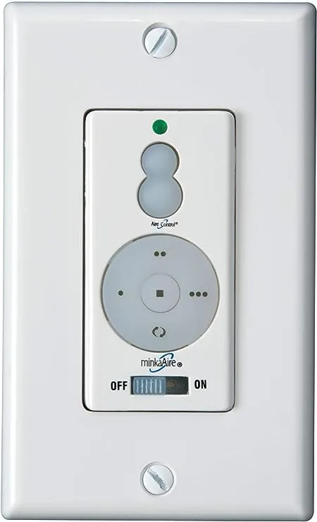 Aire-Control 3-Speed 256 Bit Dimmer Fan Control with Wallplate Switch, White