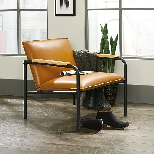 Sauder Boulevard Cafe Metal Lounge Chair, Camel