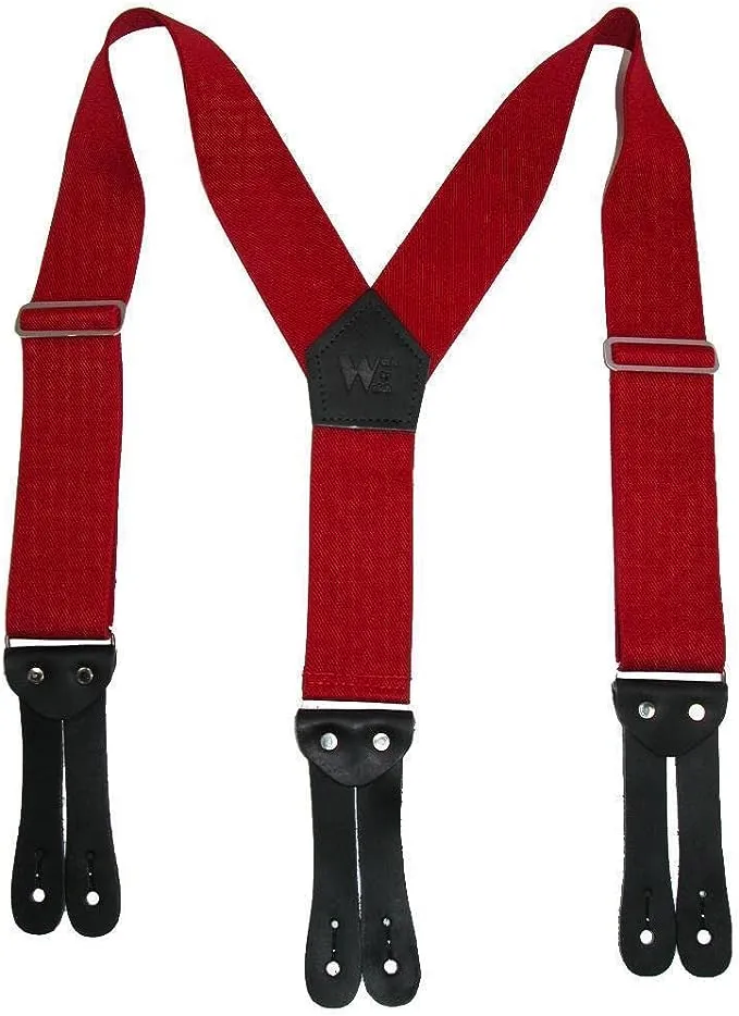 Welch Men&#x27;s Big &amp; Tall Elastic Button-End Y-Back 2 Inch Work Suspenders