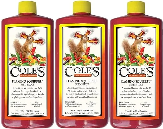 Cole's FS16 Flaming Squirrel Seed Sauce, 16-Ounce