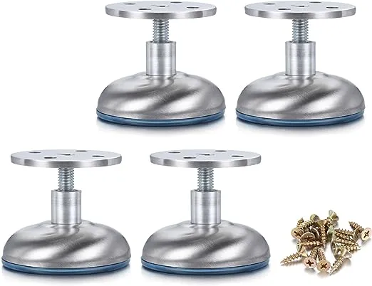 4pcs Stainless Steel Kitchen Adjustable Feet Round Furniture Legs