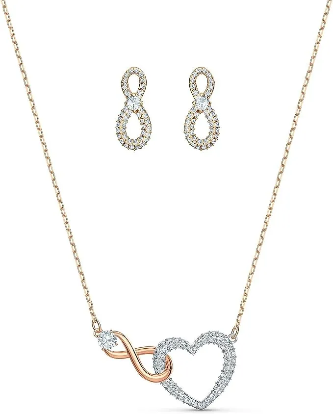 Swarovski Infinity Heart Set