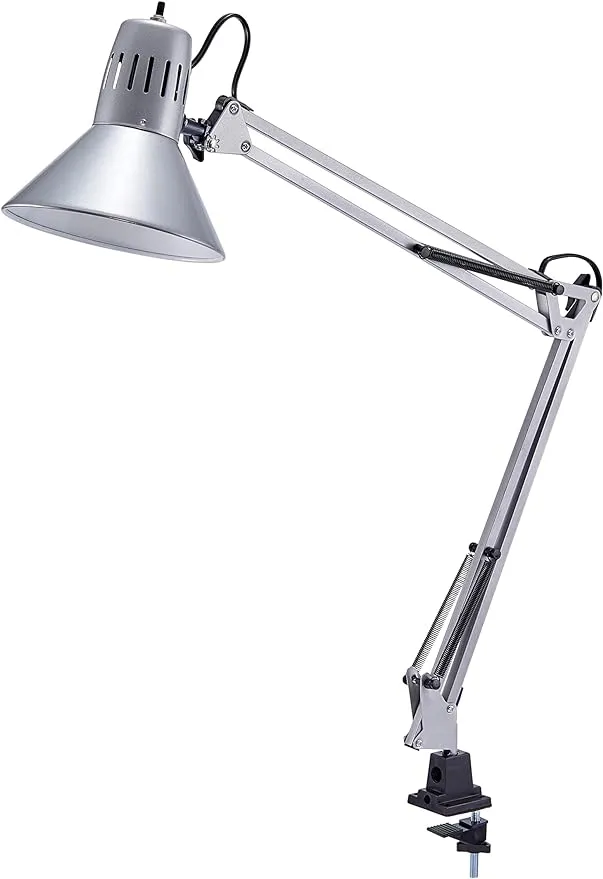 Office VLF100 LED Swing Arm Desk Lamp with Clamp Mount, 36&#034; Reach, Includes LED 