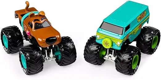 SCOOBY-DOO &amp; MYSTERY MACHINE 2-Pack MONSTER JAM Cars DOUBLE DOWN SHOWDOWN 2019