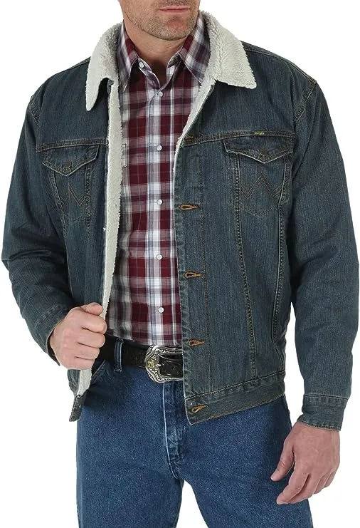 Wrangler Men's Sherpa Lined Denim Jacket