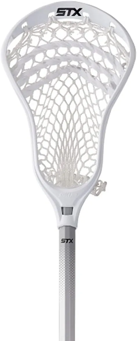 STX Lacrosse Stallion 200 Boys Complete Stick with Mesh Pocket, Attack/Midfielder