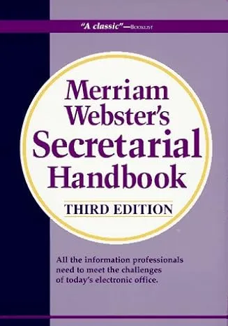 Merriam-Webster's Secretarial Handbook (Third Edition) 