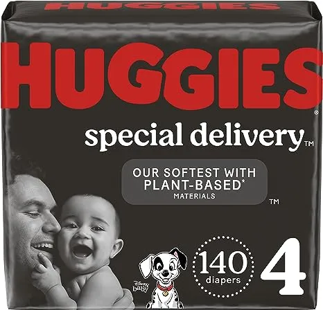 Huggies Special Delivery Hypoallergenic Baby Diapers Size 4 140 ct