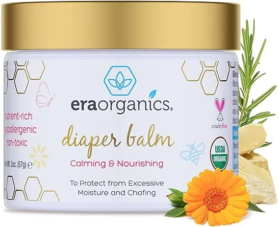 Era Organics Baby Diaper Balm - Extra Soothing and Nourishing USDA Organic... 