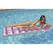 Poolmaster 83356 French Pocket Swimming Pool Mattress, Pink, Blue or Yellow