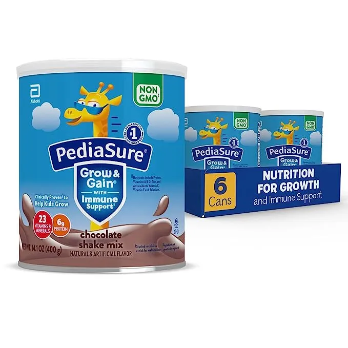 PediaSure Grow & Gain polvo de mezcla de batido sin OMG y sin gluten