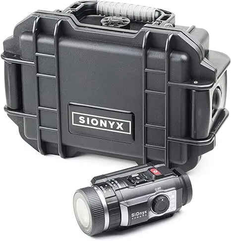 SIONYX Aurora Black Color Digital Night Vision Camera & Kits – Rugged and Impact-Resistant Aurora Black, WiFi, Mount, 32GB MicroSD Card, Waterproof Protective Case, & More