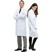 Dress Up America Abrigo de laboratorio – Disfraz de médico blanco para adultos – 3/4 de longitud abrigos de laboratorio ligeros para mujeres y hombres