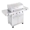 Monument Grills Larger 4-Burner Propane Gas Grills Stainless Steel Cabinet Style with Side & Side Sear Burners, Built in Thermometer, and LED Controls