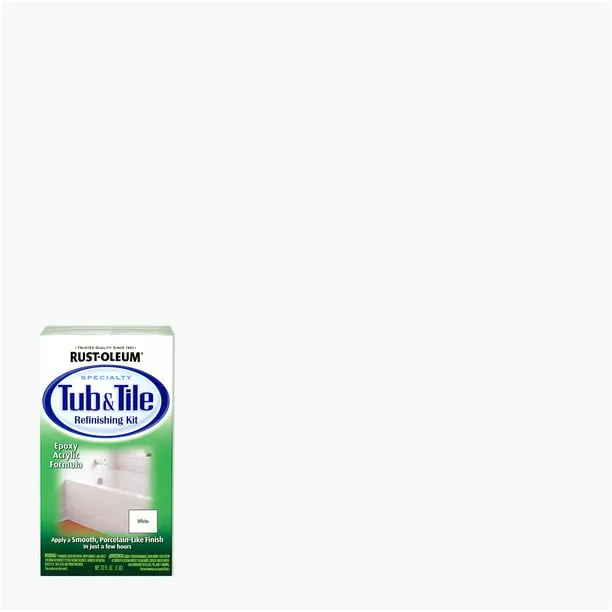 Rust-Oleum 7860519 욕조 및 타일 마감 2부 키트, 흰색 32fl oz(1팩)