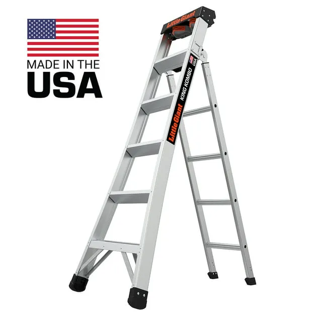 Little Giant King Kombo 6' Aluminum 3-in-1 Combo Ladder