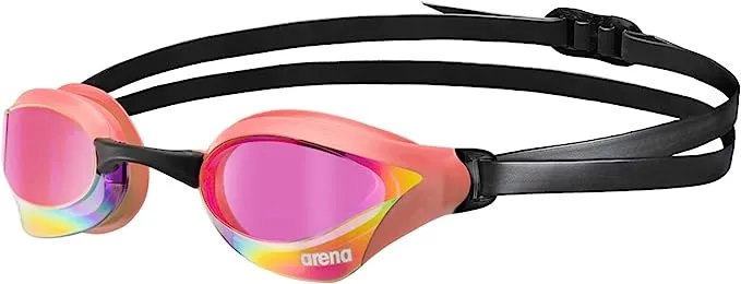 Arena Glasses Swimming Cobra Core Swipe Mirror Silver Gold 003251-530