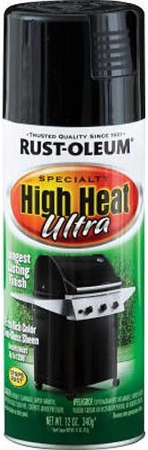 Rust-Oleum Black High Heat Ultra Spray Paint, 12 oz.