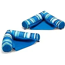 Big Joe Flotador de Piscina Noodle Sling, Franja Azul Borrosa