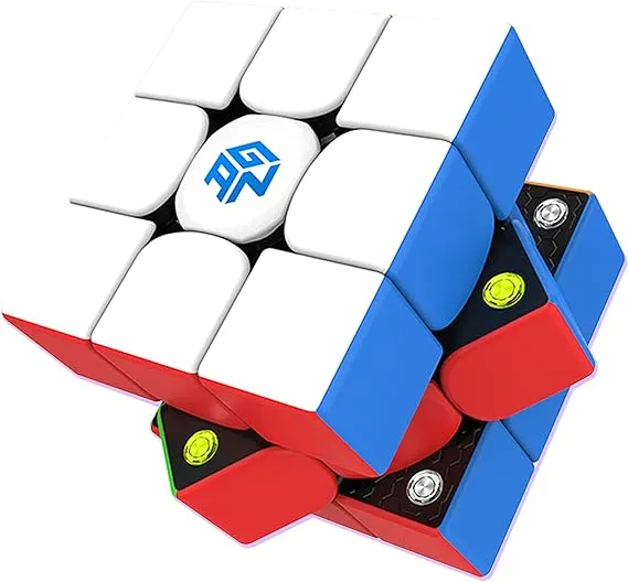 Cubo de velocidad magnético GAN 356 M 3x3 Lite de CuberShop, cubo magnético sin pegatinas Gans 3X3, suave y rápido, rendimiento emblemático 3 por 3 Lite, cubo de velocidad de juguete rompecabezas GAN 356M