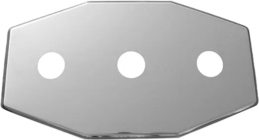 Lasco 03-1654 Smitty Plate, Three Hole, used to Cover Shower Wall Tile, Stainless Steel